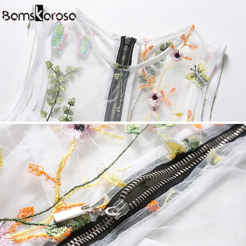 Летнее богемное платье 2019 женское Брендовое стильное Сетчатое Цветочное с