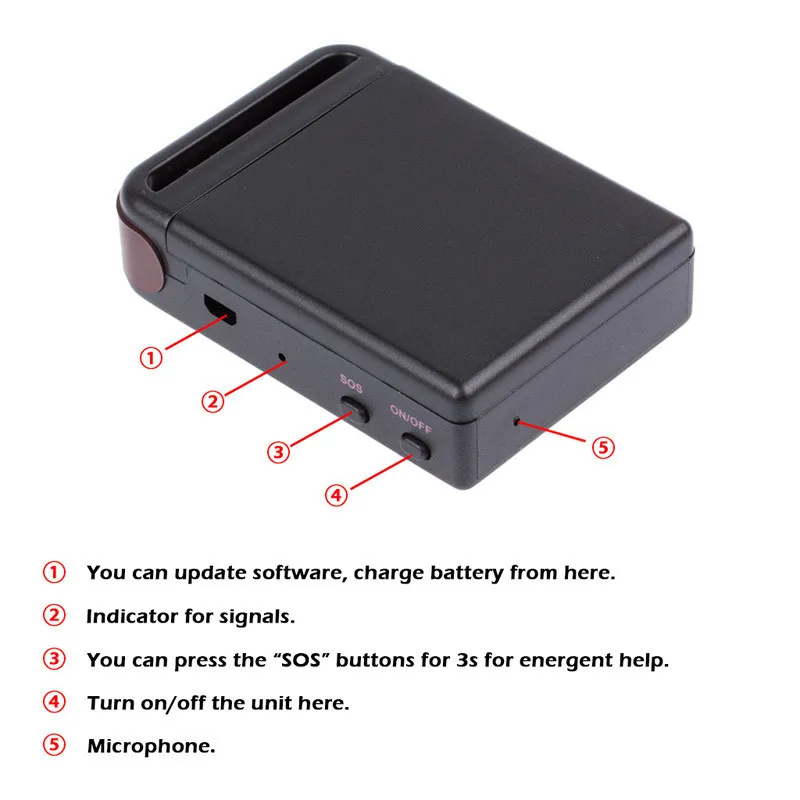 HOT SALE TK102 GPS/GSM/GPRS Tracker Car Vehicle Mini Tracking Device + 2 Battery Real-Time tracking Vicky | Автомобили и