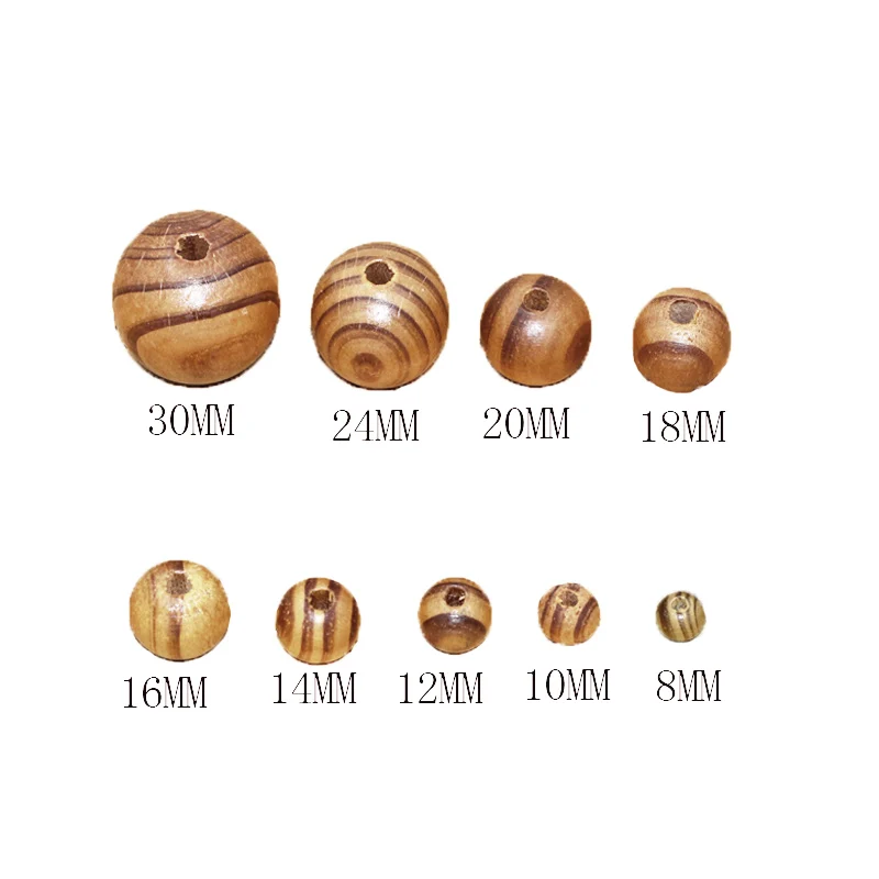 Бусины из натуральной сосны 8/10/12/14/16/18/20/24/30 мм|wood spacer|round beadsspacer beads |