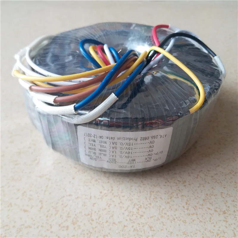 2*18V 5.1A 2*15V 0.5A тороидальный трансформатор медь 115V 230V вход пользовательский 200VA для