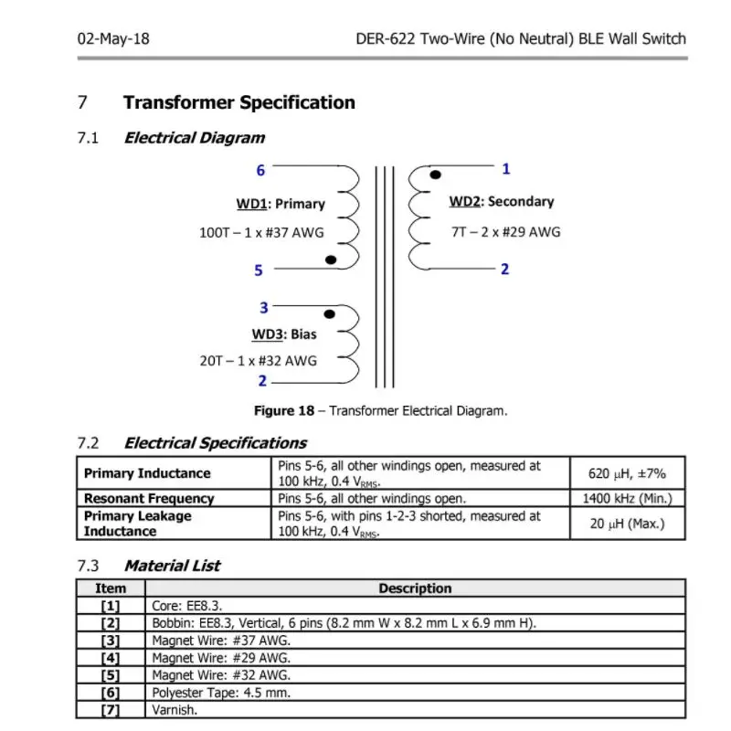 EE8.3 PNK-32023 90-277VAC вход для LNK3202D EE-0802 Магнитный ферритовый сердечник трансформатор |