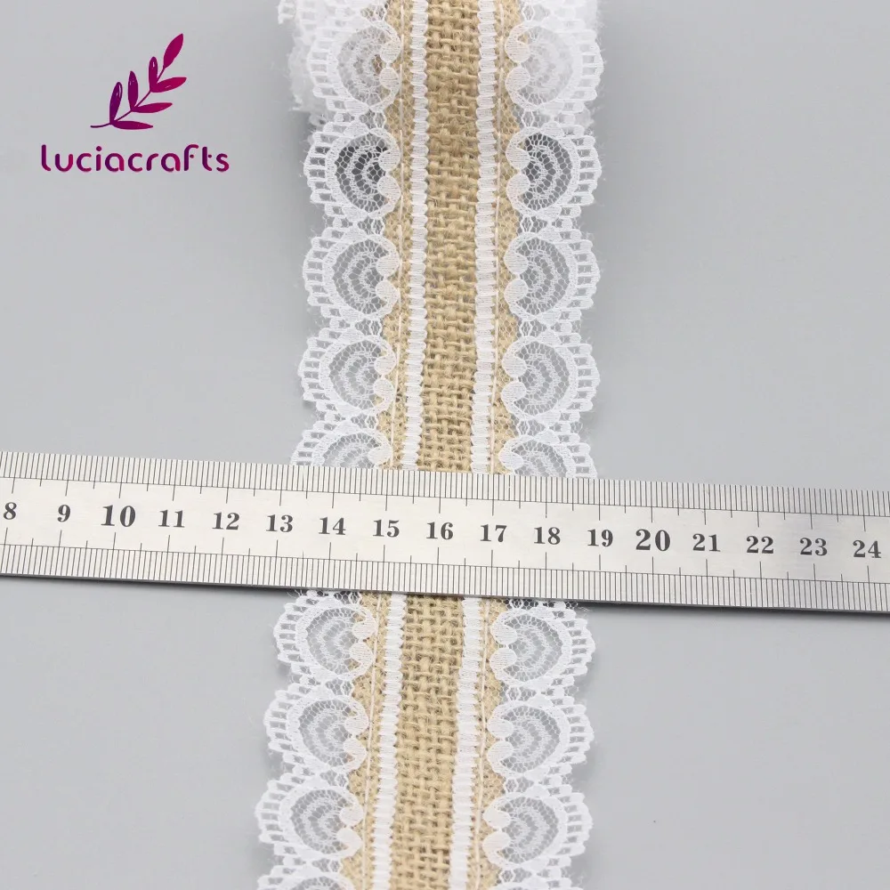 Lucia Crafts 2 года/набор джутовая Мешковина гессианская лента с кружевом сделай сам