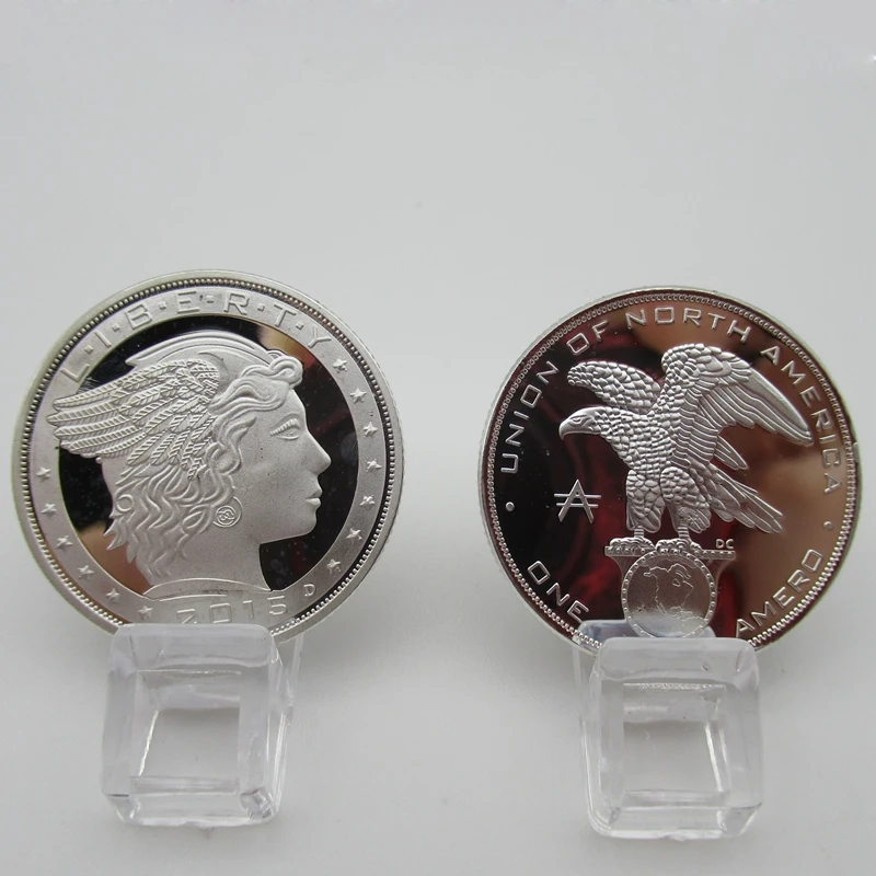 Североамериканский Союз свободы серебряные монеты Мексика гонрас губа статуя