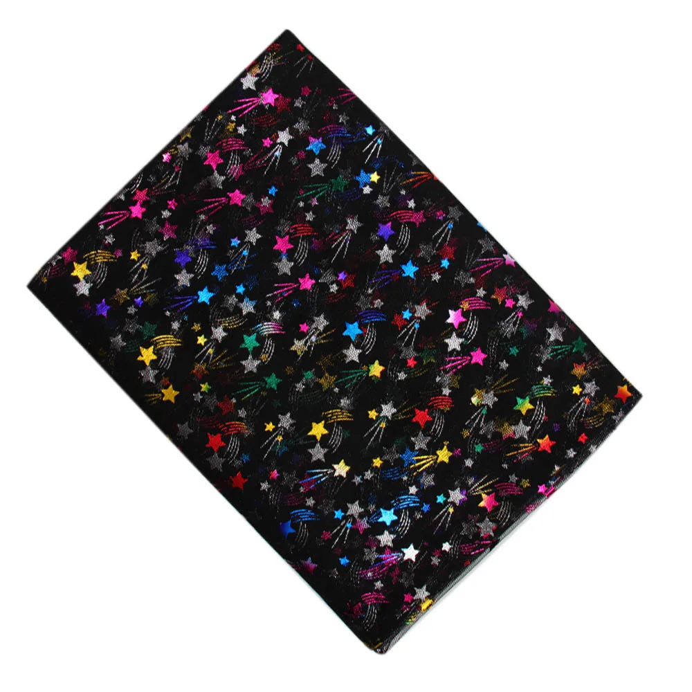 black IBOWS 90*150 см красочные звезды сетка ткань марля Тюль Радуга ткани для DIY детское платье ткань шитье ремесло поставки фон - Цвет: black
