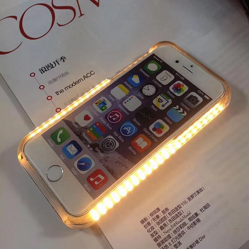 Высококачественный чехол для телефона с мраморной подсветкой iphone 6 6s 7 8 желтыми
