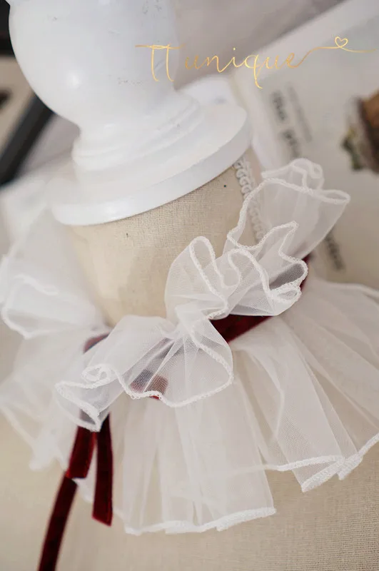 Customized model styling photo photography travel with neck accessories light dress Lace Detachable Lapel Choker Necklace Shirt |