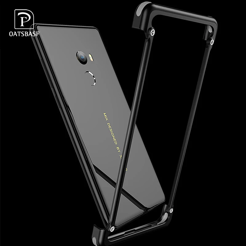Роскошный Металлический Чехол подушка безопасности OATSBASF чехол для xiaomi mi mix 2