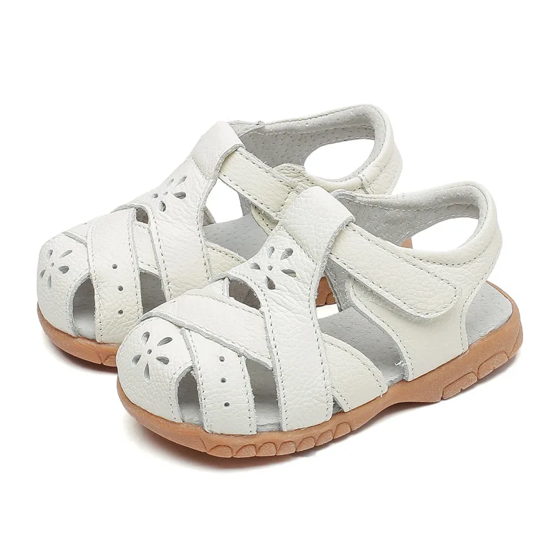 

Snowflake Girls Sandals High Quality Genuine Leather Breathable Kids Shoes Party Princess Shoes Children Sandals 5T 6T