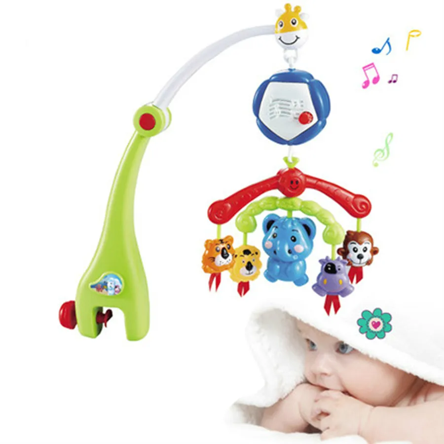 Baby toys развивающие пластмассовые погремушки кроватки музыкальный кровать