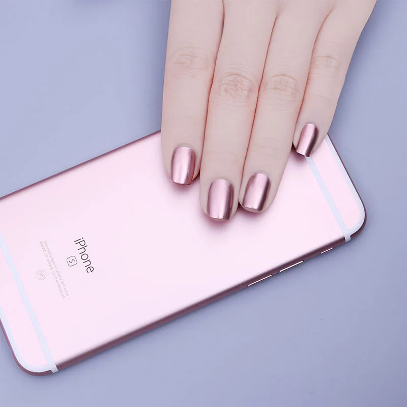 Лак для ногтей металлик BORN PRETTY 6 мл Блестящий лак розовое золото зеркальный