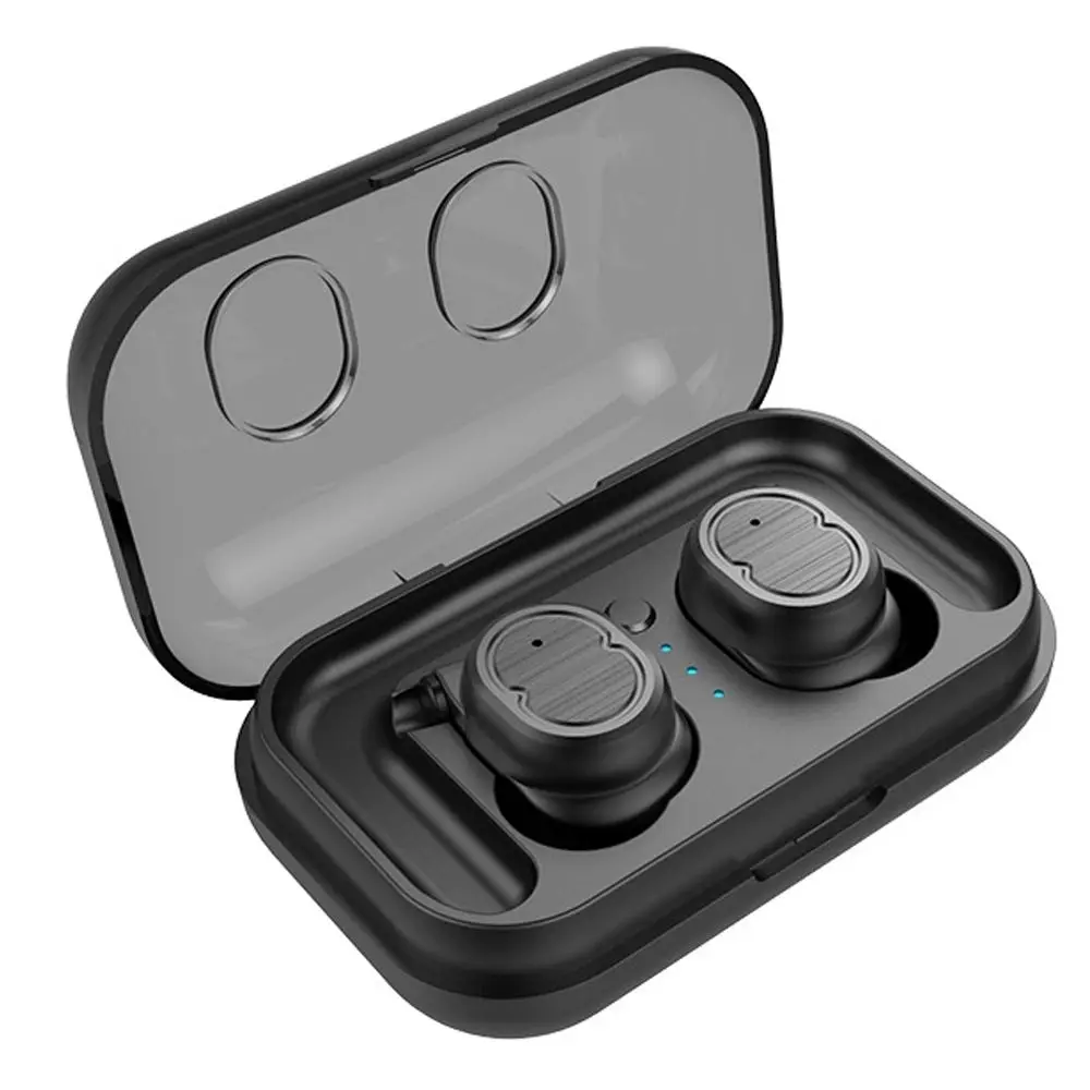 AZiMiYO TWS Беспроводные Bluetooth 5,0 наушники для iPhone Xs Xiaomi стерео вкладыши спортивные наушники с микрофоном портативная зарядная коробка - Цвет: TWS Black