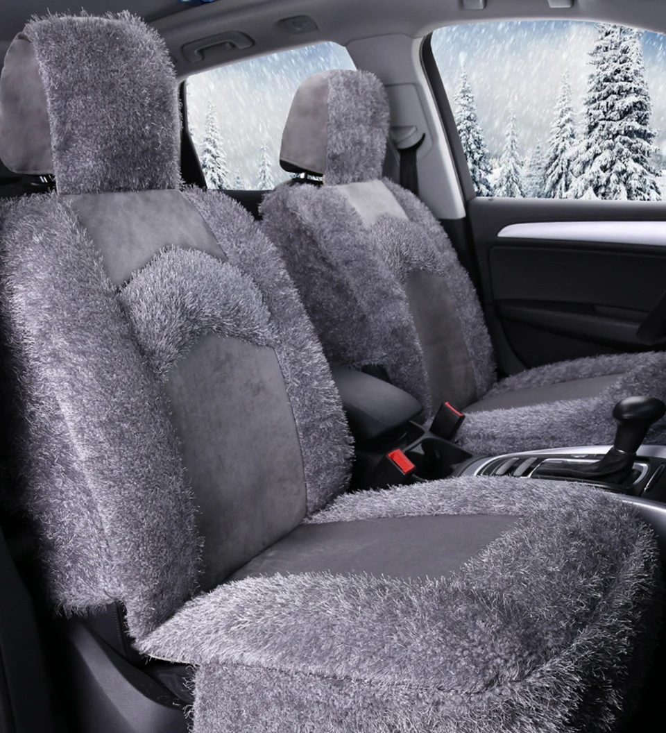 Автомобильный плюшевый универсальный чехол для LAND CRUISER 180 200 vw Toyota Golf Polo Prado меховые накидки для автомобиля меховые покрывала аксессуары
