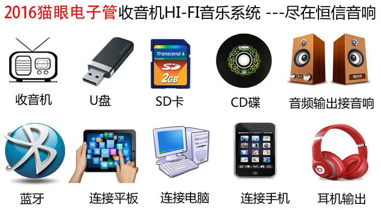Ретро деревянный кошачий глаз вакуумная трубка 6E2/6E5 радио CD-плеер USB/SD/Bluetooth/аудио вход и выход 220 В