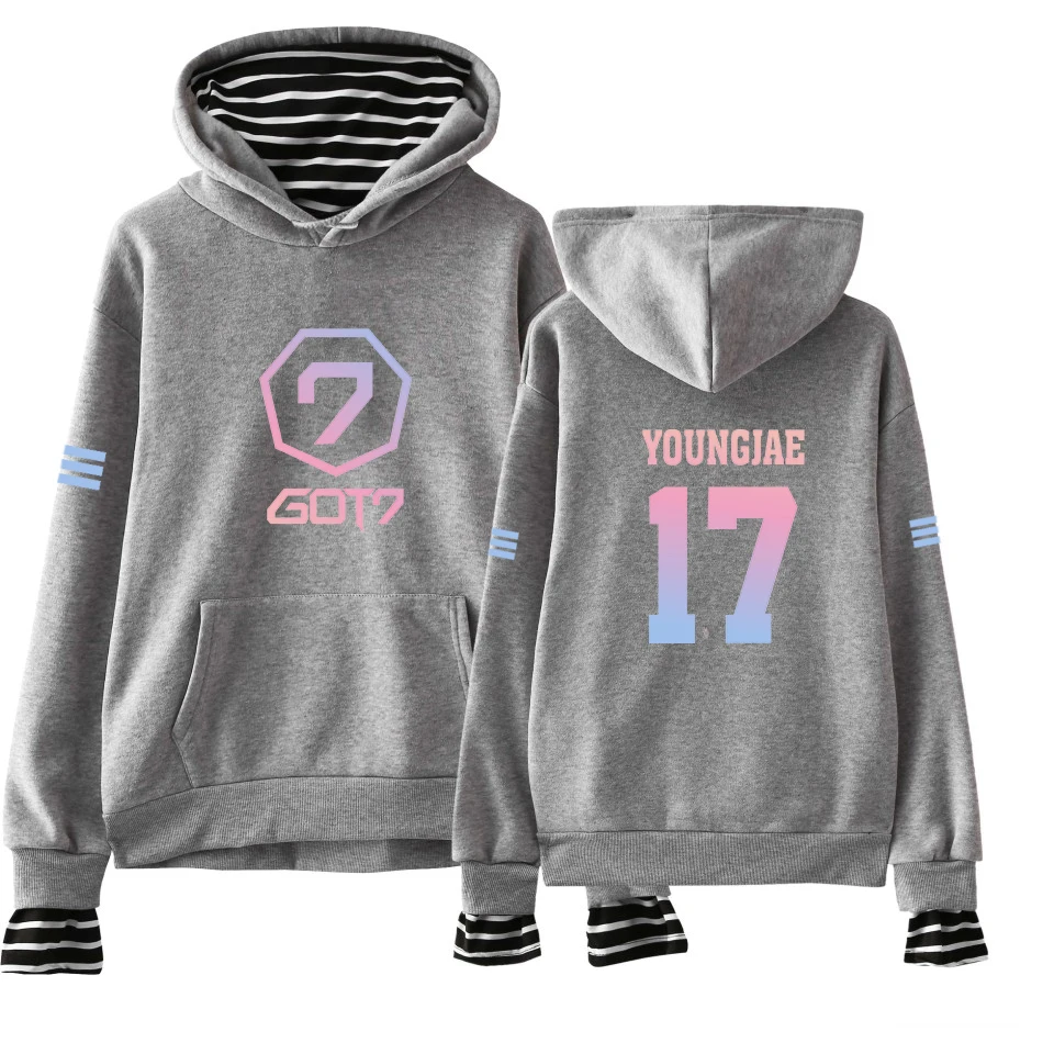 Толстовка LUCKYFRIDAYF GOT7 в стиле Харадзюку свитшот женская и мужская хлопковая