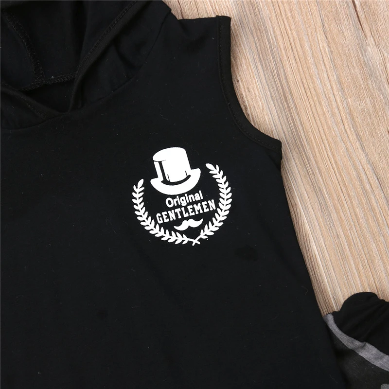 Toddler Kids Baby Boy Summer Clothes set toddler baby boy summer cotton Hooded T-shirt Tops Harem Pants clothes 2pcs | Детская одежда и