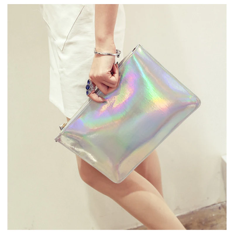 Blascher хит продаж женские сумки новые модные вечерние с лазером Голограмма конверт