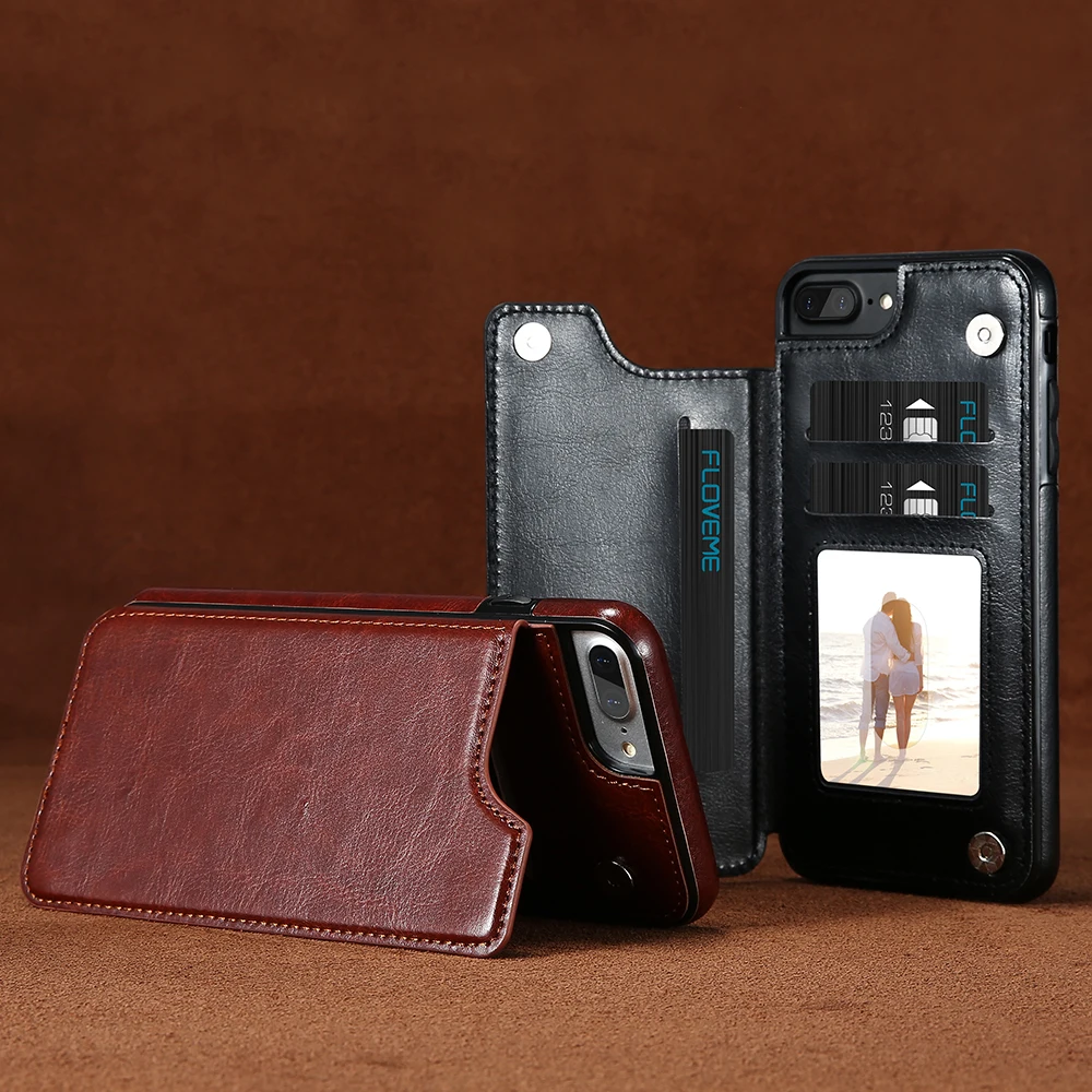 KISSCASE ShockProof Flip Leather Wallet Case For iPhone X XR XS Max Card Slot Phone Bags Cover 8 7 6s 5 5s Coque | Мобильные