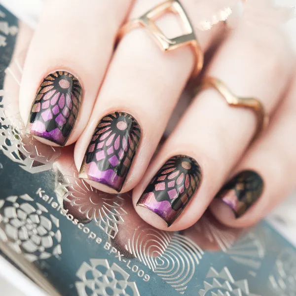 BORN PRETTY 1 шт ногтей шаблонные штампы пластины Рождество школа время Сердце DIY прямоугольная пластина с изображениями для нейл-арта