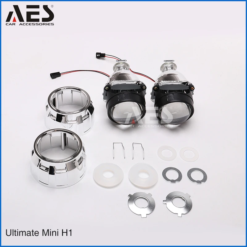 AES 2,5 дюймов Ultimate Mini H1 HID Bi-xenon объектив проектора синий острый отсек для H1/H11/H13/9005/9006/9007 автомобильных корпусов