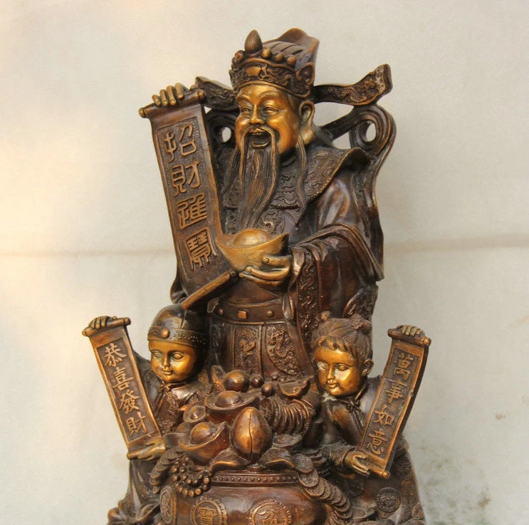 Бесплатная доставка 15 &quotкитайская Бронзовая маммон для денег богатства Tong Zi