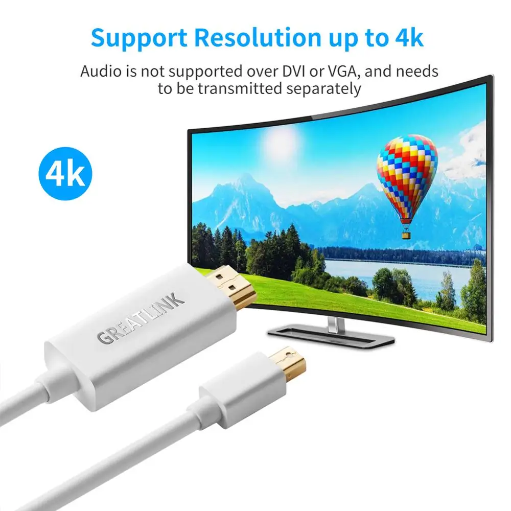 Thunderbolt 3 Mini display port DP to HDMI Кабель адаптер 1 2 конвертер кабель для Mac Macbook Pro Air| |
