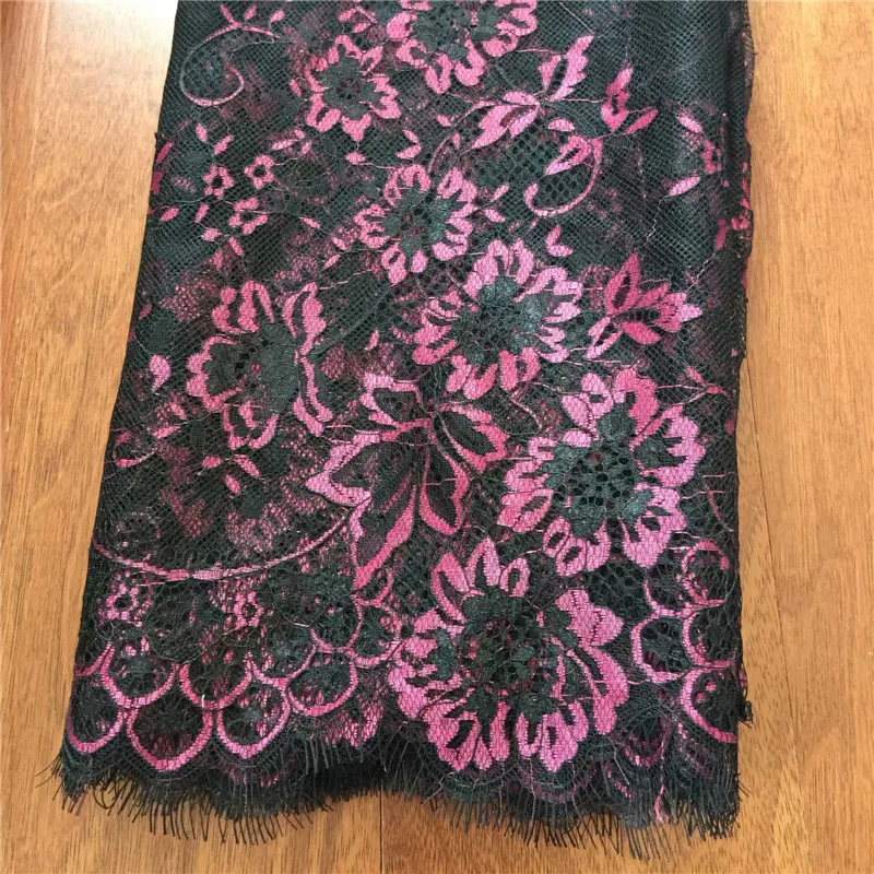 black rose red Новые французские ресницы кружевной ткани Diy изысканные кружева вышивка одежды свадебное платье аксессуары RS1645 - Цвет: black rose red