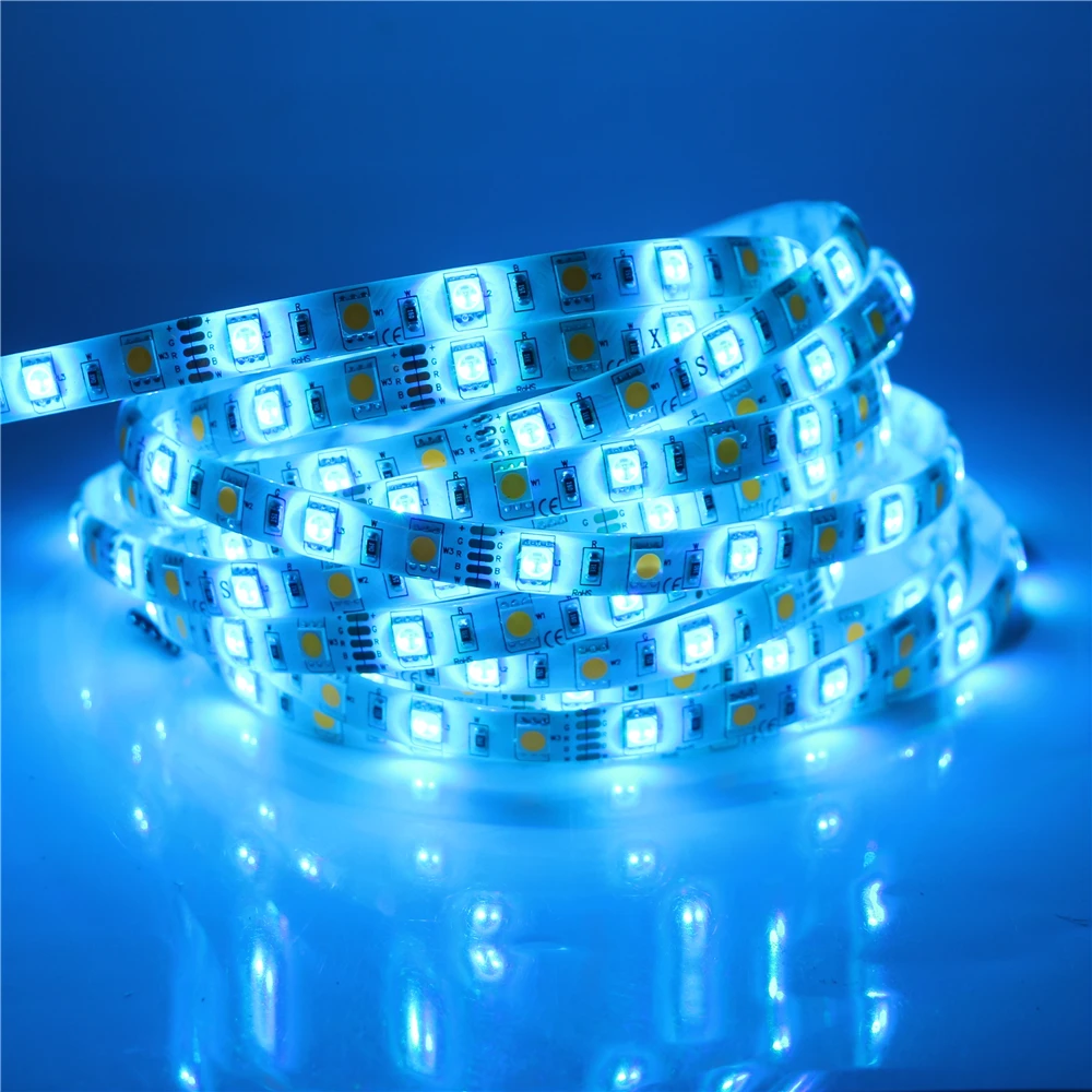 Супер яркий 5 м SMD5050 RGBW / RGBWW светодиодный светильник 12 в 60 светодиодов/м 300
