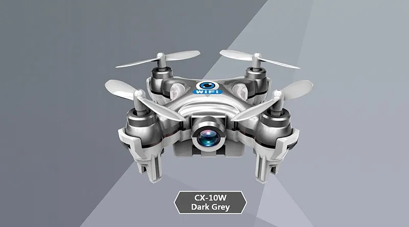 CX 10W Радиоуправляемый квадрокоптер Cheerson Wi Fi FPV 0.3MP Камера светодио дный 3D флип