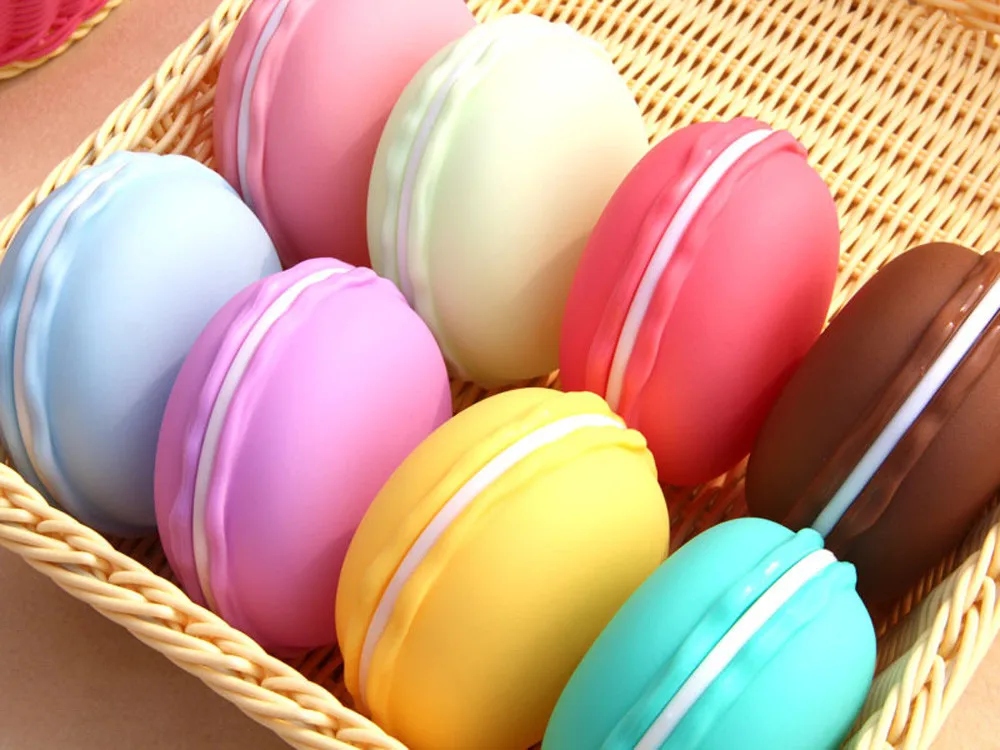 Большой портативный конфетный цвет милый ящик для хранения Макарон кольцо