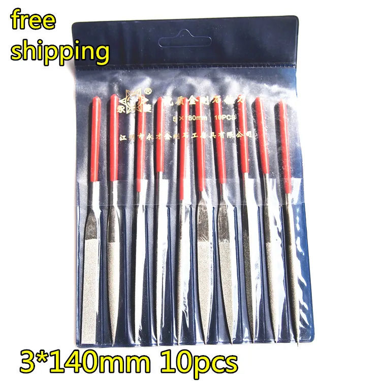 

Set 10pcs 140mm Needle Files Jeweler Diamond Carving Craft Tool Metal Glass Stone Free Shipping