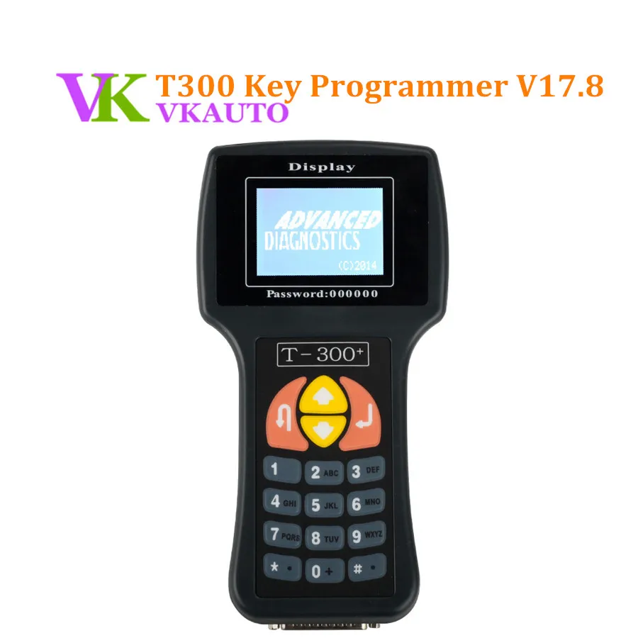 

Automam T300 Plus Key Programmer Latest V17.8 English Spanish Black Blue T-300+ Auto OBD2 Car Key Maker ELME Tools