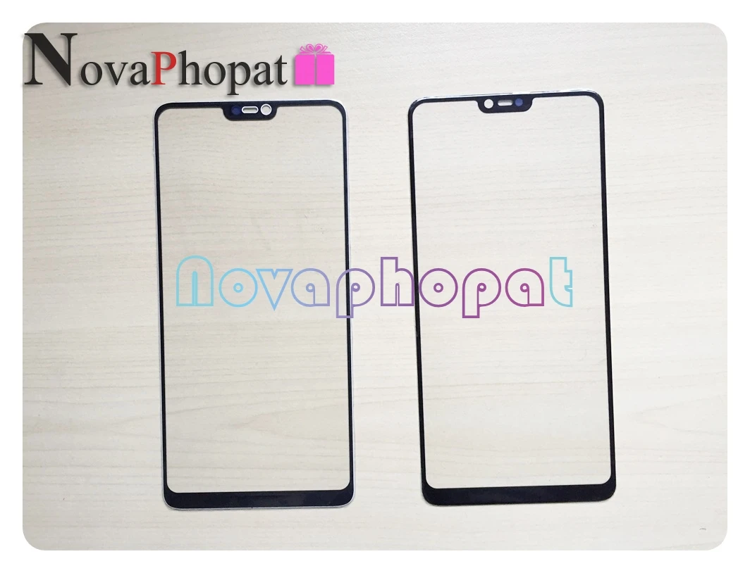 

10PCS Novaphopat Black/white Front Outer Glass Panel For OPPO F7 Glass Lens Screen Replacement (Not Touch Screen )