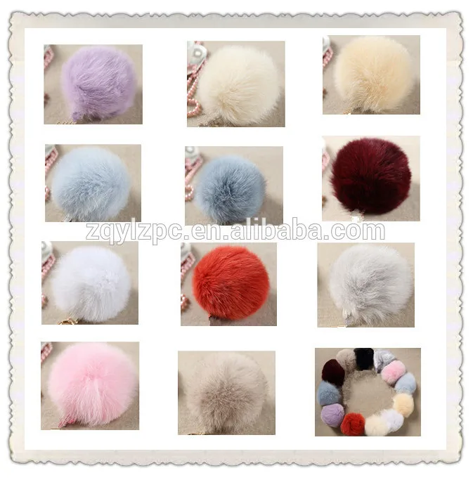 2016 красочные окрашенные индивидуальные помпоны из натурального Лисьего