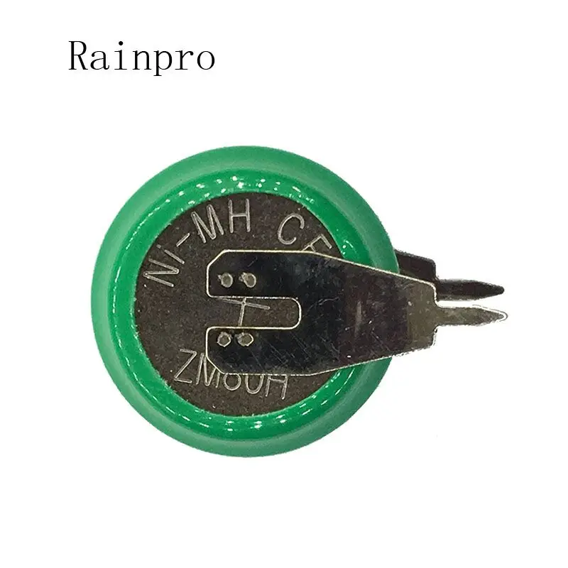 Rainpro 1 шт./лот 1,2 V 80mAh Ni-MH Ni MH батареи с штырьками перезаряжаемая Кнопочная батарея для таймера