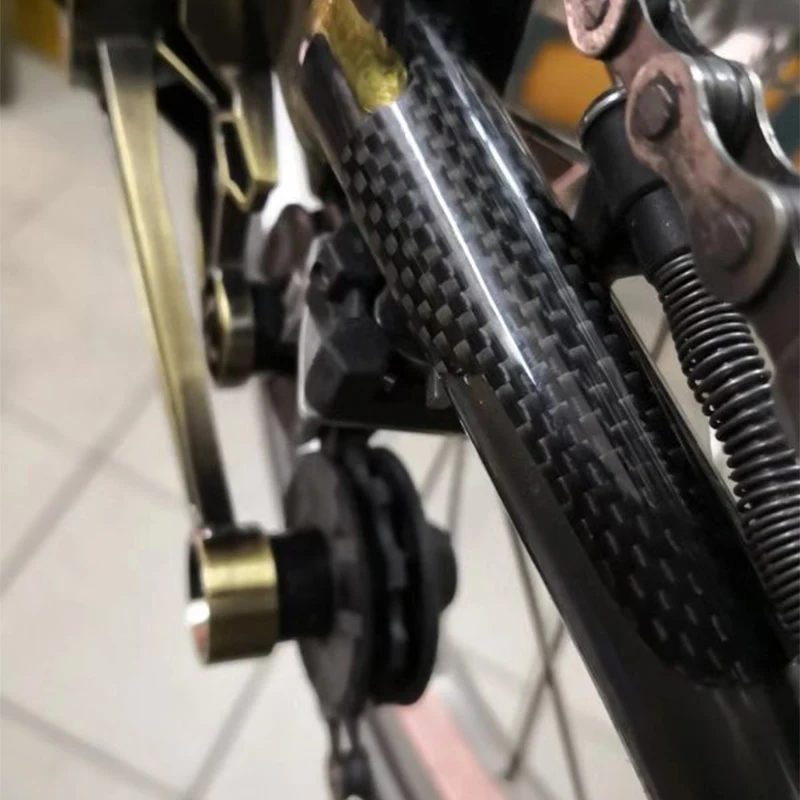 Защитная Наклейка на цепь из углеродного волокна для Brompton складная наклейка
