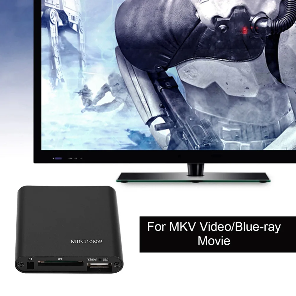 Мини Full HD Usb Hdd плеер медиаплеер стерео звук и 1080P видео HDMI совместимый/AV выход