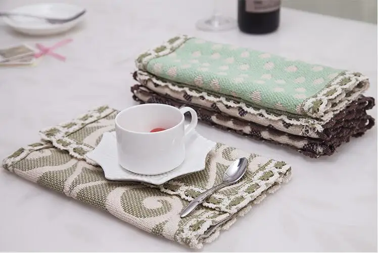 Хлопок столовых coaster обеденный Коврики на стол колодки теплоизоляция Европа