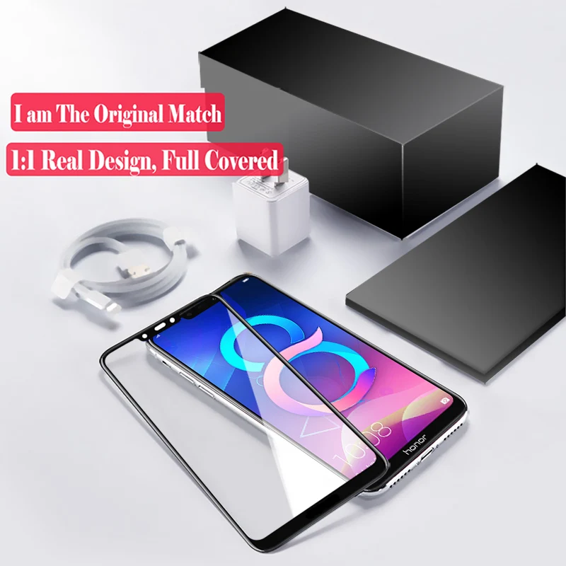 Honor 8C стекло для huawei закаленное полное покрытие 9H защитная пленка протектор