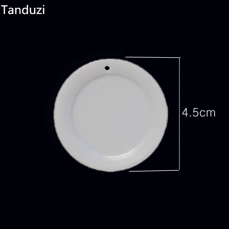 Tanduzi, 20 шт./лот, имитирующая тарелка для торта, мини-десертная тарелка/лоток, миниатюрные белые тарелки, сделай сам, украшение дома, декоративные детали, аксессуар