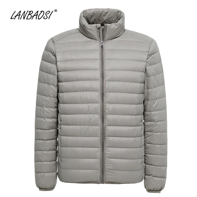 LANBAOSI легкий пуховик для мужчин тонкая Ультралегкая ветрозащитная белая пуховая