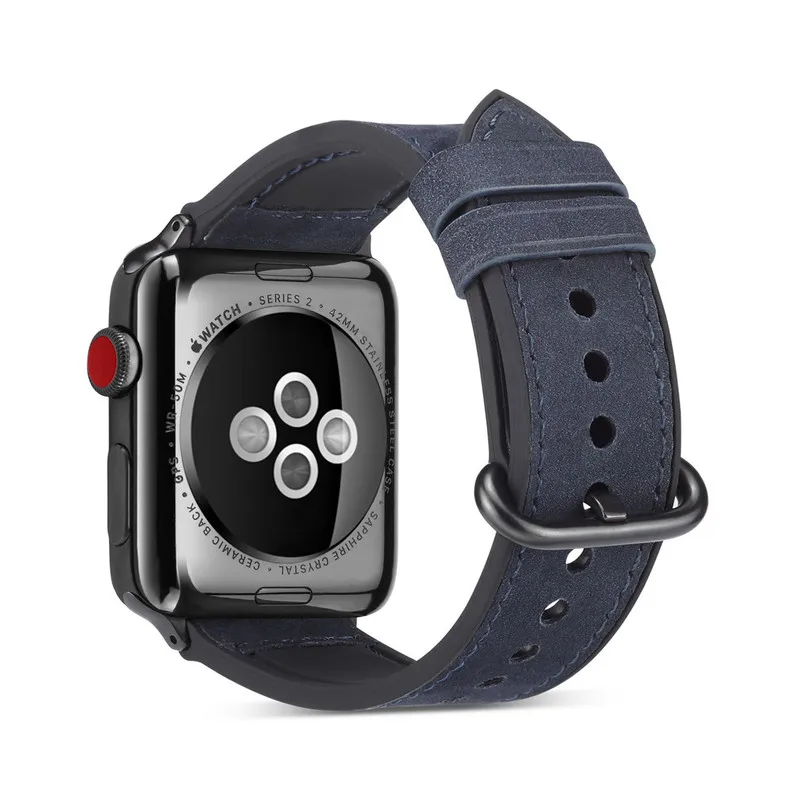 Кожаный ремешок для часов Apple Watch Series 4 3 2 1 браслет на запястье 40 44 38 42 мм с