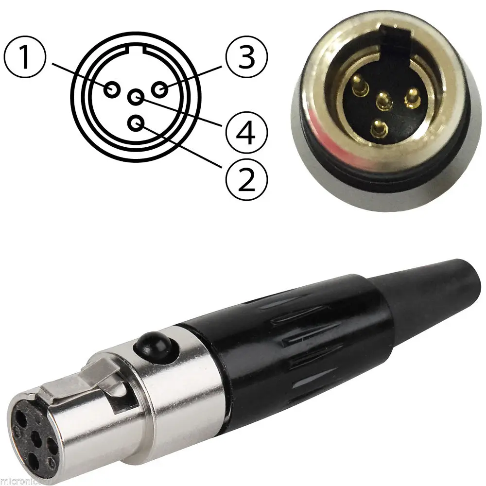 Оптовая продажа 10 компл./лот TA4F 4 PIN MINI XLR Разъем Встроенный муфтовый стыковочный