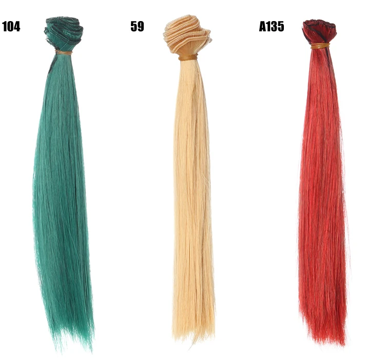 25 см термостойкие кукольные волосы Зеленый Коричневый Хаки Синий Серый Розовый