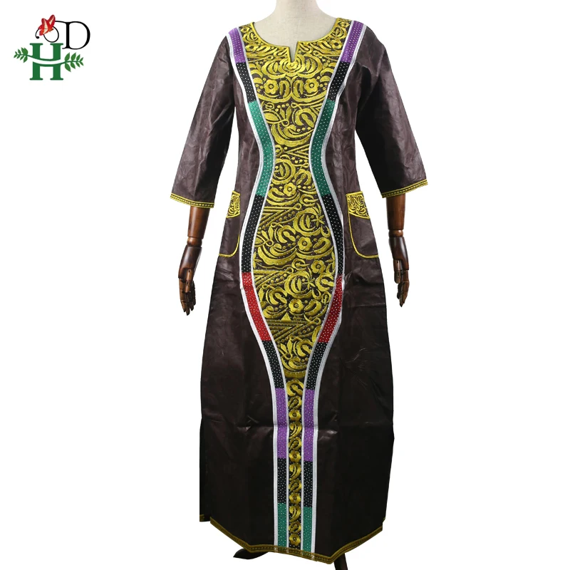 H & D/африканские хлопковые платья для женщин Новинка 2019 г. Базен riche dashiki платье