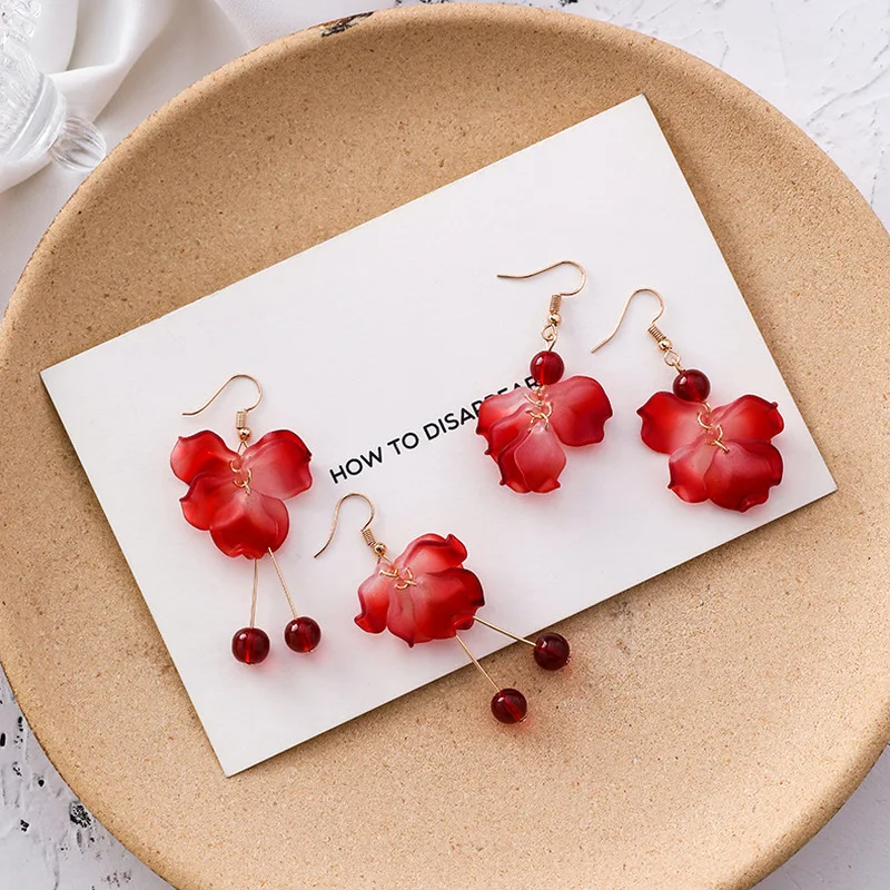 2019 новые длинные Красочные лепестки для девочек имитация Красного жемчуга