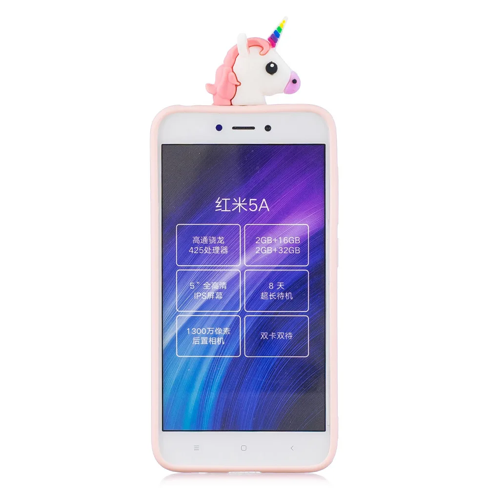 Чехол для Redmi 5A, чехол для Xiaomi Redmi 5A, чехол для Xiaomi Xiomi Redmi 5A, 3D мультяшный силиконовый чехол, мягкий чехол для телефона s