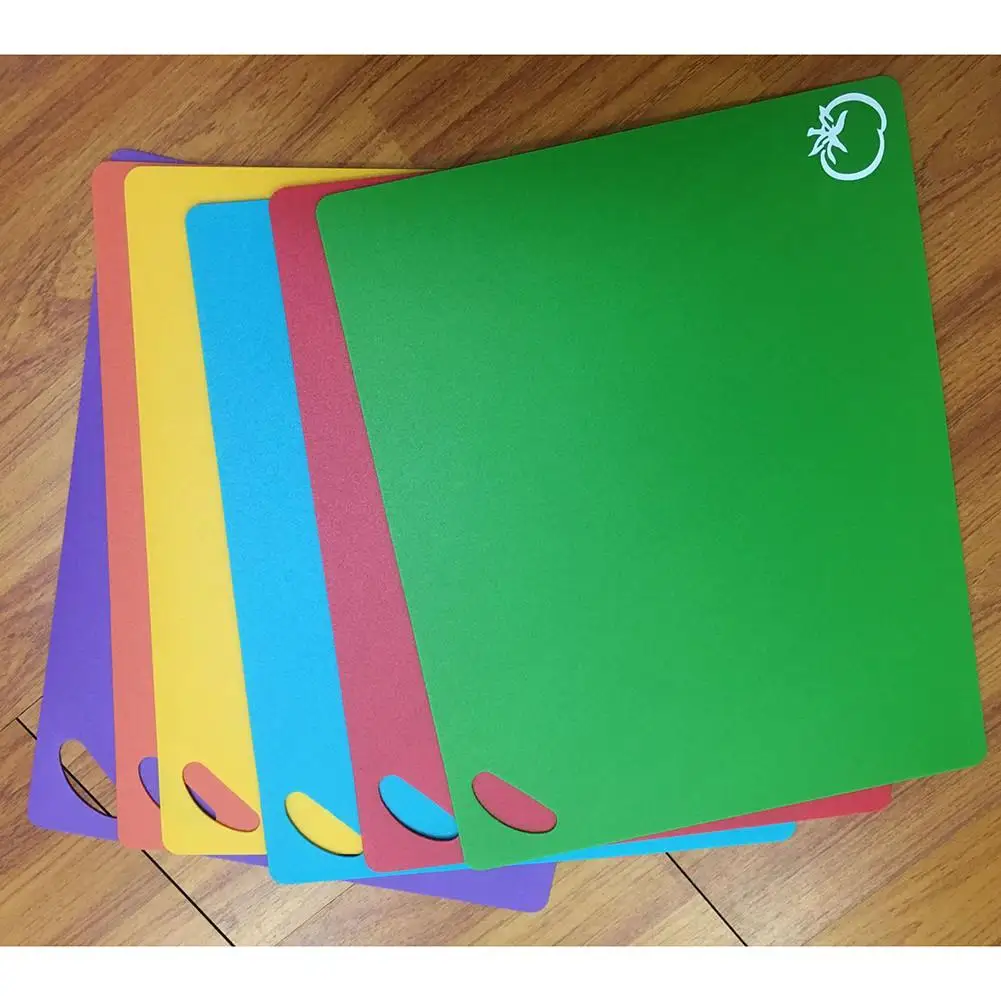 6 шт. Нескользящая разделочная доска с отверстиями для подвешивания