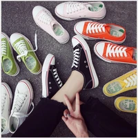 2021 new arrival fashion white canvas sneaker shoes female spring summer shoes laces women casual shoes students women sneakers