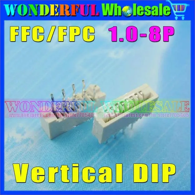 Плоский мягкий кабель FFC/FPC (fpc/ffc) 8 P 1 0 мм разъем FPC вертикальный DIP без Lock 8pin|flat cable
