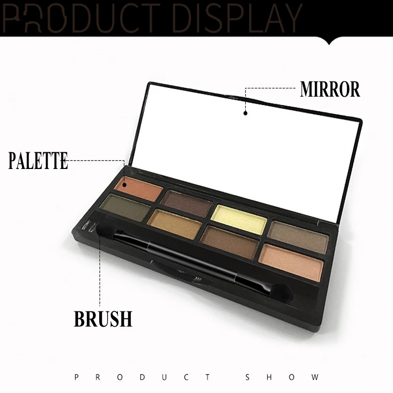 Минеральная Пудра для век 8 цветов блестящие тени высокоточные цвета и эффекты